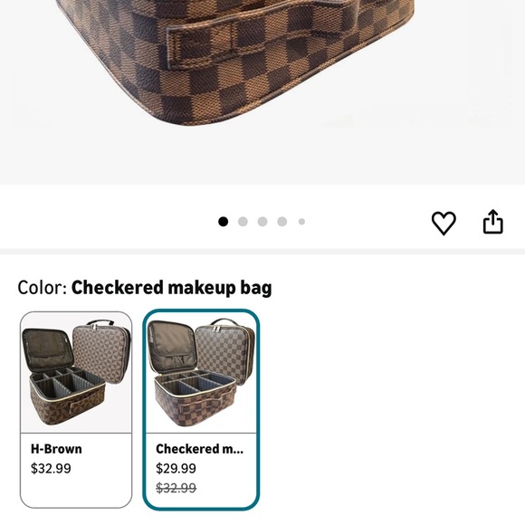 Checkered Jewelry or Makeup Organizer Box - Picture 7 of 7
